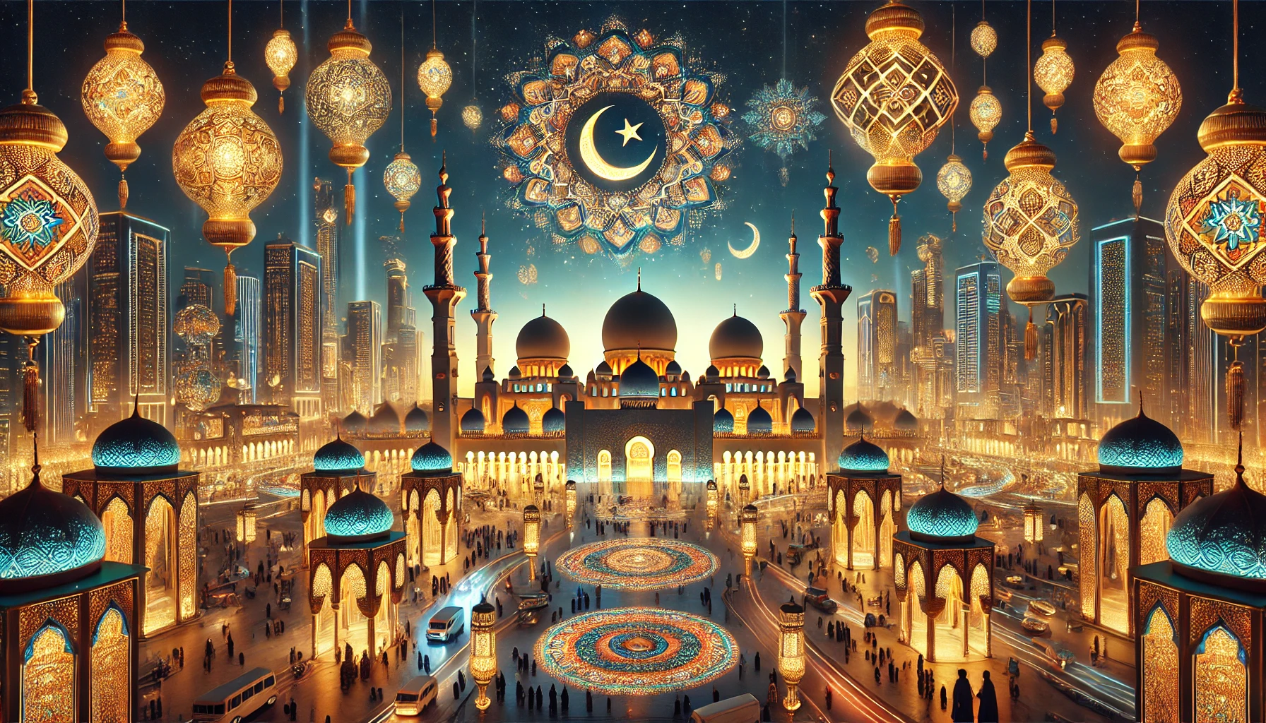 Oriente Medio Presenta Espectaculares Exhibiciones de Luces de Ramadán: Un Festín Visual